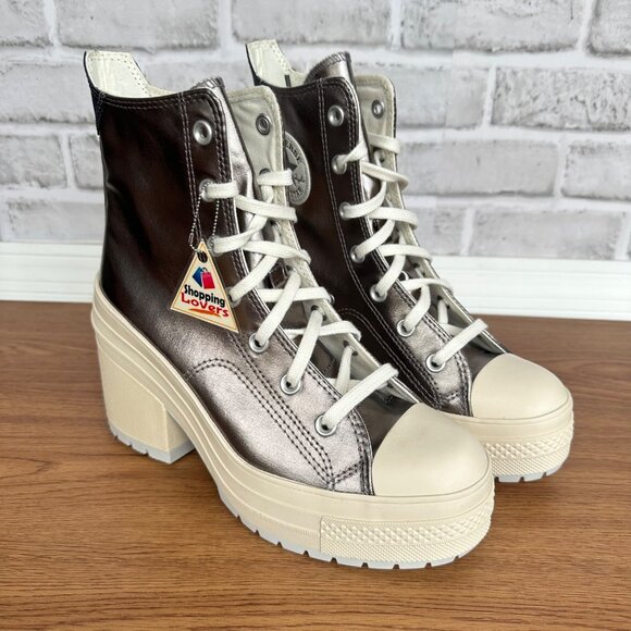 ⭐Converse Chuck 70 De Luxe Heel 5.5 Mens Shoes Sneakers Metallic Silver A09896C⭐ - Picture 3 of 10